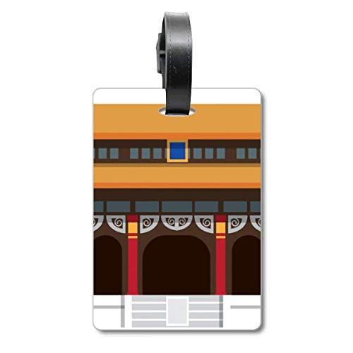 Étiquette de valise Tian'anmen en PVC pour bagage de voyage