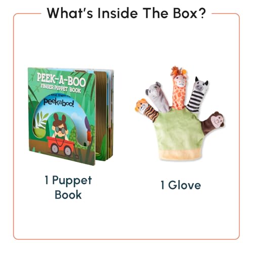Image of Curious Cub Peek-A-Boo Finger Puppet Book | Peekaboo Books for Babies | Finger Puppets for Kids | Baby Books 6-18 Months | Early Learning Gift for Boy & Girl | Peek A Boo Kids Story Book
