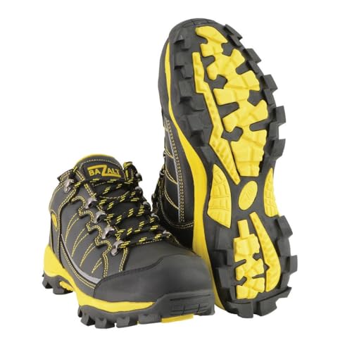 Image of Bazalt MBM9121ST Men's Black and Yellow Water and Frost Proof Leather Outdoor Shoes Footwear, 13