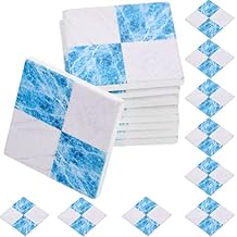 Miniature Dollhouse Accessories Flooring 27Pcs Flooring, Miniature Wood Floor Boards Mini Square Brick Sheets Decorative Mosaic Tiles Mini House Furniture Blue White Doll House Furniture