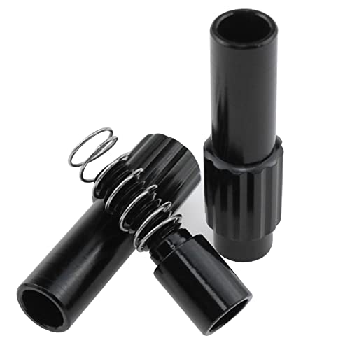 Haidong Bicycle Cable Adjuster Line Regulator Adjuster Regulator Housing Cover Three Colors Bike Brake Cable Gear Shift Connector(Red, Black And Silver) -6Pcs #TOP4
