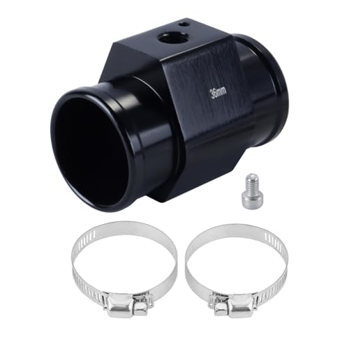 Hoite Adaptador de sensor de temperatura del agua para coche con soportes ajustables, universal, para la mayoría de coches, 36 mm, aluminio.