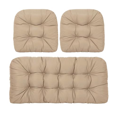 Set di cuscini impermeabili per divanetto da esterno, trapuntati, di