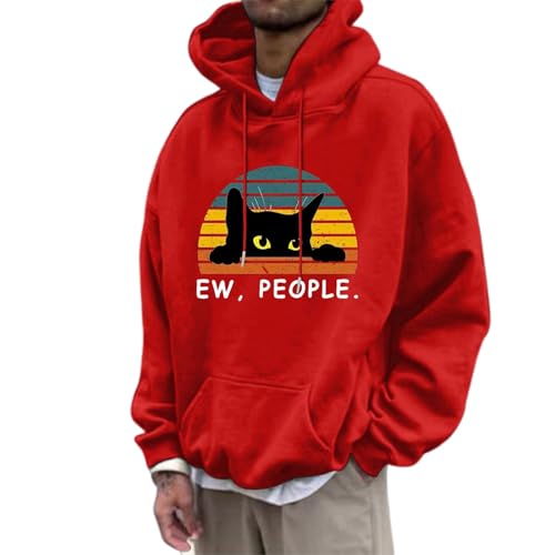 Sweat-shirt à capuche homme épais coton avec poche kangourou et cordon