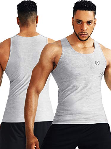 Image of NELEUS Men's 3 Pack Athletic Compression Under Base Layer Sport Tank Top