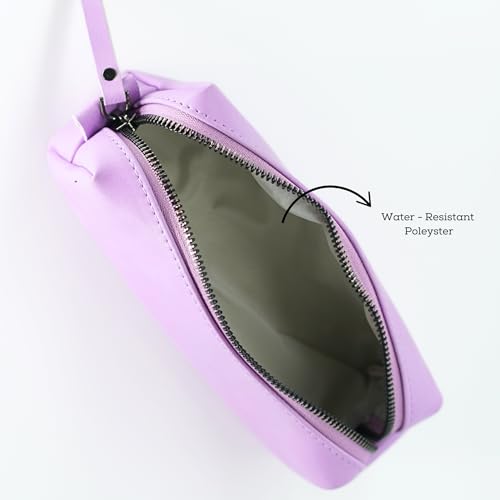 Image of VISMIINTREND Large Capacity Pencil Case - High Storage Pen Pouch Organizer for Office, School, and College Supplies (Lavender)