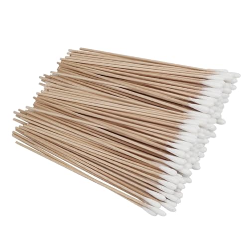 Didiseaon 600pcs 6 Pack Pet Cleaning Swabs Single Head Cotton Swabs Cleaning Cotton Buds Wood Stick for Dogs