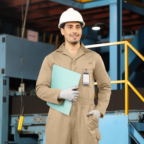 Image of NY Threads Men's Twill Coverall Relaxed Fit Long Sleeve Utility Work Wear