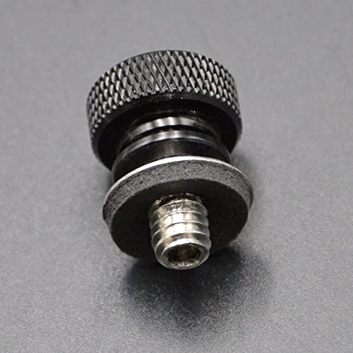 Dasen Black Billet Aluminum Seat 2X Hard Anodized 1/4" Seat Screw Thumb Bolts Compatible With 96-16 Harley-Davidson Sportster Road King Dyna Fatbob Street Glide Road Glide And Other Models #TOP4
