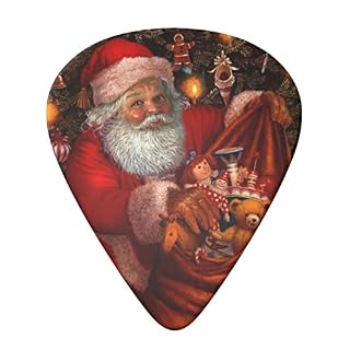 Santa’s Gift Bag Lot de 6 médiators pour guitare acoustique, guitare électrique, basse, ukulélé – fins, moyens et épais. - Les Beatles, Paul McCartney, John Lennon, RIngo Starr, George Harrison Santa's Gift Bag Lot de 6 médiators pour guitare acoustique, guitare électrique, basse, ukulélé – fins, moyens et épais. – Image 3