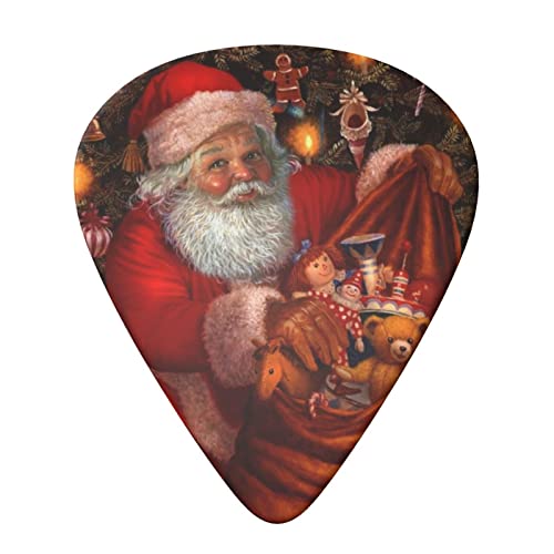 Santa’s Gift Bag Lot de 6 médiators pour guitare acoustique, guitare électrique, basse, ukulélé – fins, moyens et épais. - Les Beatles, Paul McCartney, John Lennon, RIngo Starr, George Harrison Santa's Gift Bag Lot de 6 médiators pour guitare acoustique, guitare électrique, basse, ukulélé – fins, moyens et épais. – Image 4
