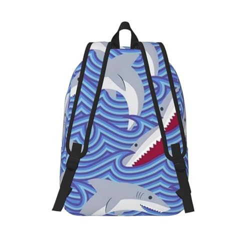 Foraging fish print Duffel Bag, Lightweight Duffel Bag, Casual Backpack, 17.7 x 6.3 x 12.2 inches3