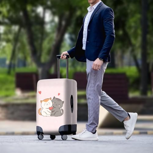 Image of Mumeson Travel Luggage Cover for Women Teen Girls Cartoon Cats Luggage Covers Fit 22 23 24 25 inch Suitcase Lightweight Anti-Scratch Suitcase Protect Covers