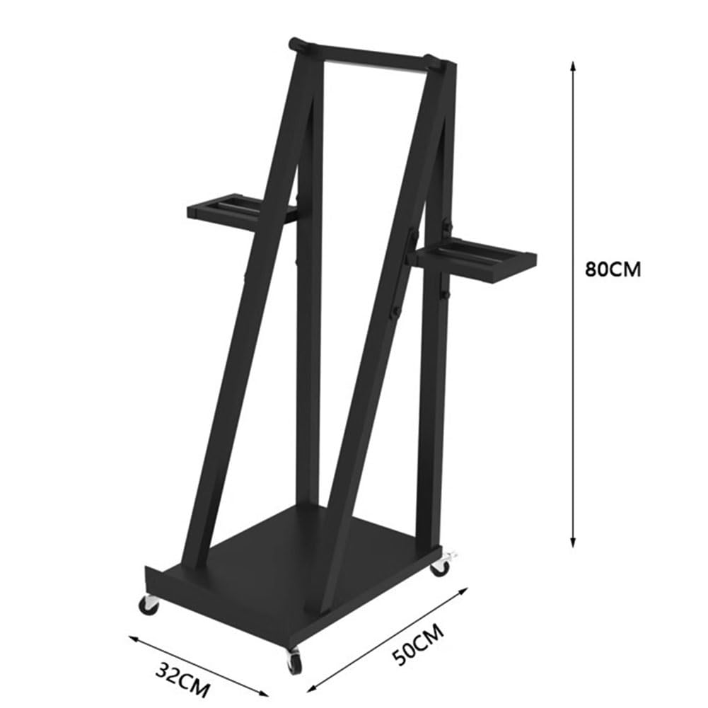 GRRICEPL Metal Snowboard Storage Rack, Skis Stand Parking Rack, Home Shed and Garage Organization System Snow Ski Holder? Can Hold Ski Boots On Both Sides (Color : Blac-B, Size : 32X50X80CM)