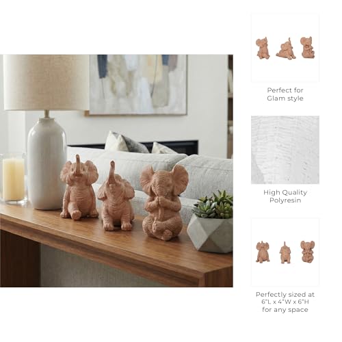 Set de Figuras de Elefante en Resina de 6 pulgadas miniatura 5