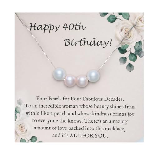 Collier de perles élégant en argent pour femme : le cadeau d'anniversaire idéal pour ses 40 ans