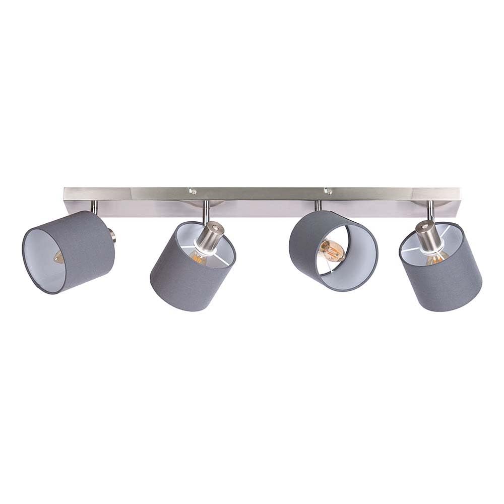 Luminosa Lighting Luminosa Atlanta Ceiling Spotlight Bar Nickel Matt 4X E14 from B&Q