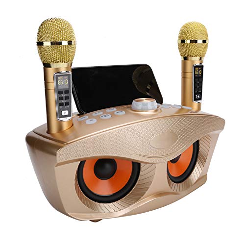 Garsentx Máquina de karaokê Bluetooth 4.2 duplo microfone portátil para karaokê sem fio, máquina de