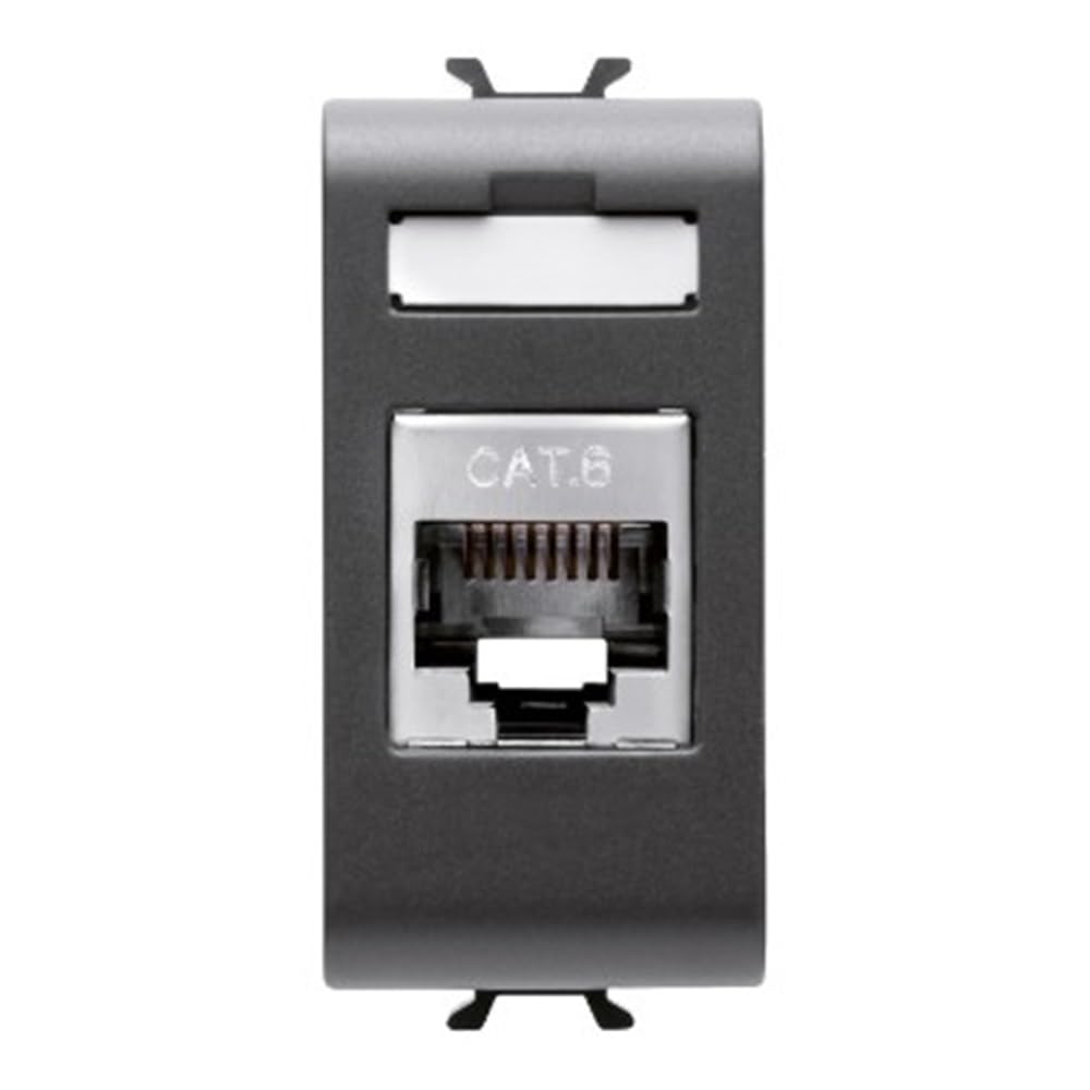Gewiss - GW12424 - CONNETTORE RJ45 1M CAT.6 FTP NERO