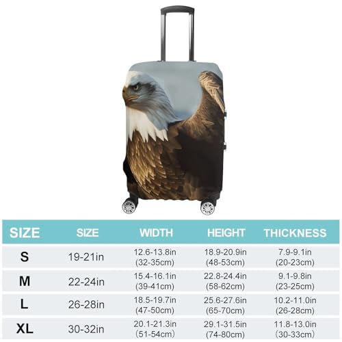 Eagle Luggage Covers Tsa Approved Suitcase Cover Elastic Washable Luggage Sleeve Carry on Cover Protector Anti-Scratch Suitcase Protector Fits 19-30 Inch Case(XL)2