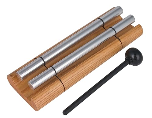 Woodstock Wind Chimes Zenergy Duo Hand Bell Chime, 2 Tone, Bell Percussion Instrument for Meditation, Yoga, Classrooms, Offices, Great for Awareness, Relaxation 7.5