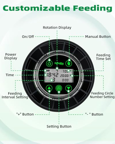 image for Papettly Automatic Fish Feeder for Aquarium - Auto Fish Food Dispenser