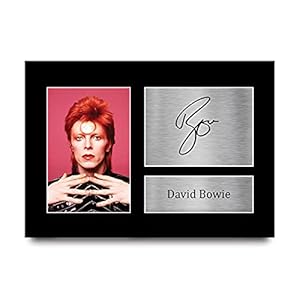 HWC Trading David Bowie Gift Handtekeningen A4 Printed Ziggy Stardust Glam Rock Gifts Muziek Weergave Print Picture…