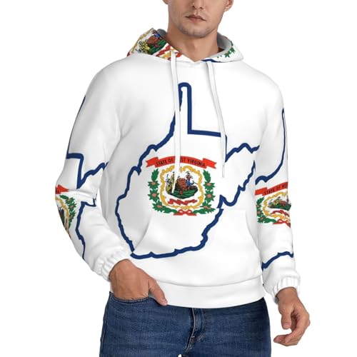 Sweat à capuche homme Virginie-Occidentale pour vos sorties décontractées et week-ends