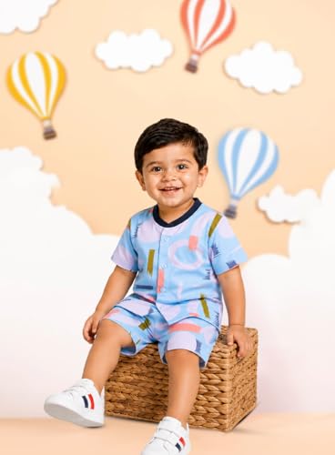 Image of 3BROS Baby Boys & Baby Girls Cotton Hosiery Clothing Set Half Sleeves T-shirt with Matching Pants (DB20HS6027 Parent)