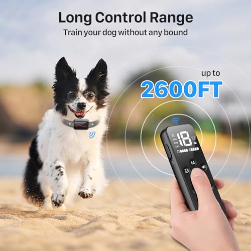 Vsezund Training Collar, Training Collar with Remote for Small, Medium, Large Dogs with Vibration, Beep, Security Lock, and Waterproof (8-120 LBS)