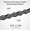 Schwinn Bike Chain, 1/2" X 1/8" Basic Chain, 112 Total Links, for Non-Derailleur Bikes, BMX, Fixies, Cruisers, Track, and Single Speed Bikes #2