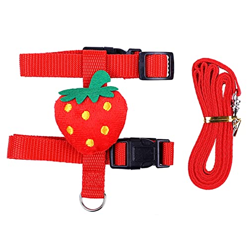 YS0911 Rabbit Harness and Leash Set Adjustable for Small Animals Ferrets Piggies Hedgehogs Outdoor Walking Cute Decorations Rabbit Harness Leash