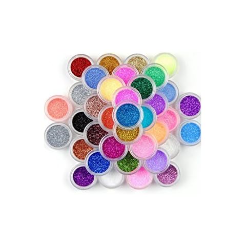 XI CHEN® 45 Color Nail Art Makeup Decoration Glitter Dust Powder (45PCS) Cover