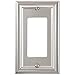 Amerelle Continental Single Rocker Cast Metal Wallplate in Satin Nickel