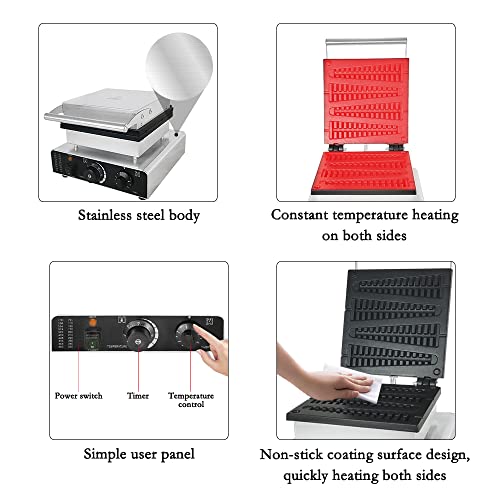 Waffle Maker-Commercial HECT a 4 pezzi Lolly Stick Baker 110-240V-Pin Tree Stampo Casht padella