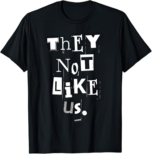 Image of They Not Like Us Kids Womens Mens T Shirt 12-13 Black