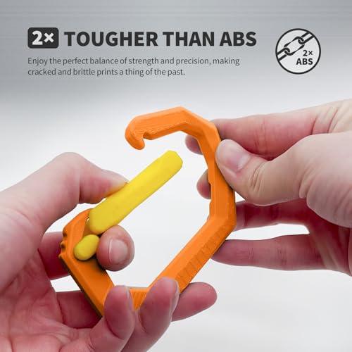 Image of OVERTURE Super PLA+ Filament 1.75mm, Toughness Enhanced PLA Plus | Professional Toughness 3D Printer Filament 1kg (2.2lbs), High Precision + /- 0.02mm, Fit Most FDM Printer (Orange)