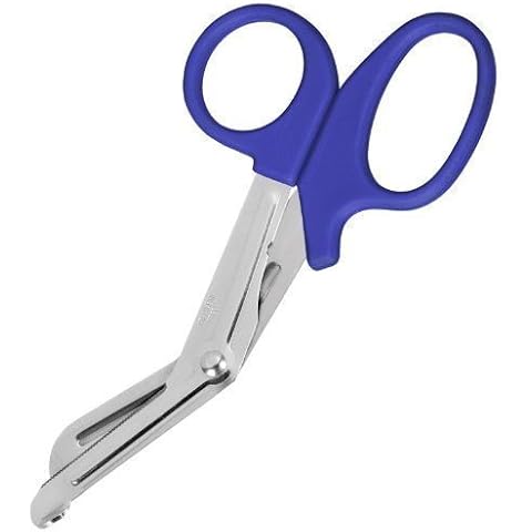 INSGB® - Tuff Cut Scissors Tough Shears First Aid Nurse Paramedic Emergency EMT (large, Blue) Cover