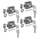 Möbelschloss Set, 22mm Zylinder-Möbelschloss, Druckguss-Edelstahl Schrankverschluss mit Kupferschlüssel, Sicherheitsschloss für Schränke (4 Stück Gleicher Schlüssel 22mm)
