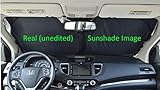 A1 Windshield Sun Shades A1+35 Sun Shade for Car SUV Truck Minivan Ultra-Premium 230T Nylon Hassle Free Size-Chart Available UV Ray Reflector Sunshade your Vehicle Cool and Damage Free