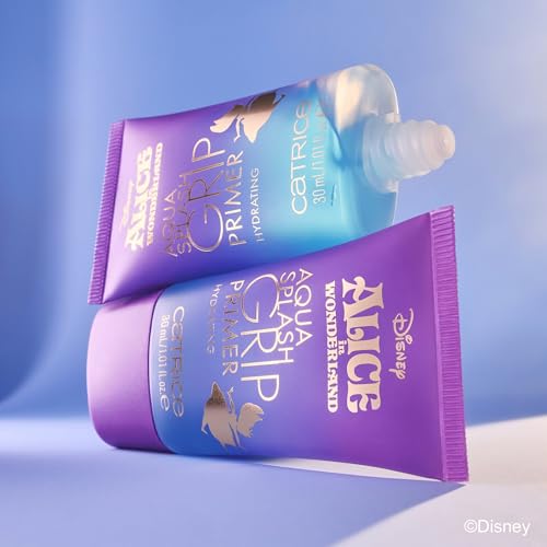 Catrice Baza pod makijaż Disney Alice in Wonderland Aqua Splash Grip Primer, nawilżanie, długotrwały, orzeźwianie, zroszony, przeświecający (30ml)