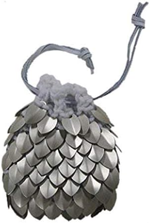 Scalemail Dice Bag in knitted Dragonhide Armor- Paladin