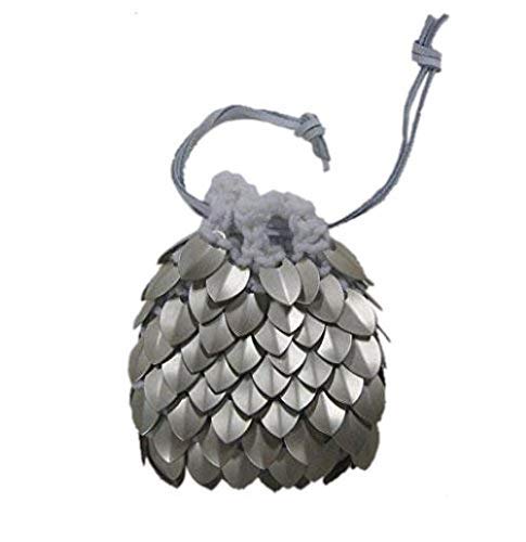 Scalemail Dice Bag in knitted Dragonhide Armor- Paladin
