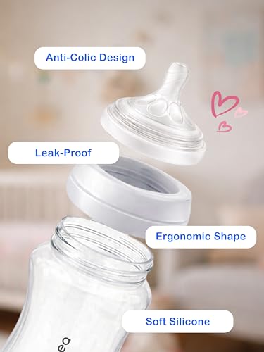 Image of Kidbea Natural Baby Feeding Bottle 150 ML | Wide Neck, Soft Silicone Nipple, Ideal for Newborn & Infant