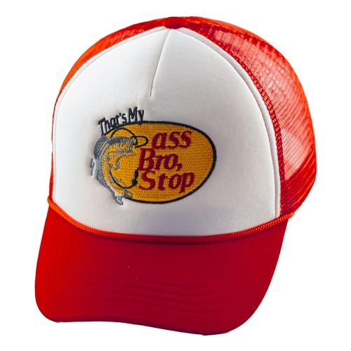 Image of Fish with Hook Print Baseball Cap Trucker Mesh Hat Embroidered Snapback Hat