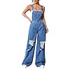 MakeMeChic-Womens-Ripped-Loose-Baggy-Denim-Overalls-Sleeveless-Wide-Leg-Jeans-Pants-Romper-Jumpsuit-Medium-Wash-S MakeMeChic Women's Ripped Loose Baggy Denim Overalls Sleeveless Wide Leg Jeans Pants Romper Jumpsuit Medium Wash S
