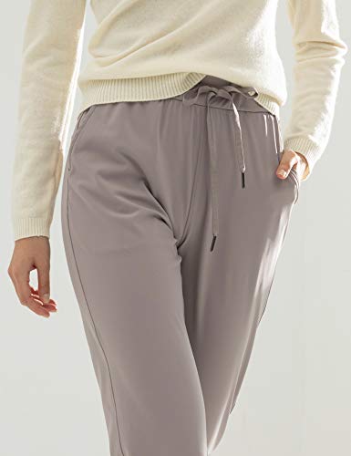 Image of AJISAI 7 /8 Joggers Travel Pants with Pockets Lounge Casual Stretch Workout Pants for Women