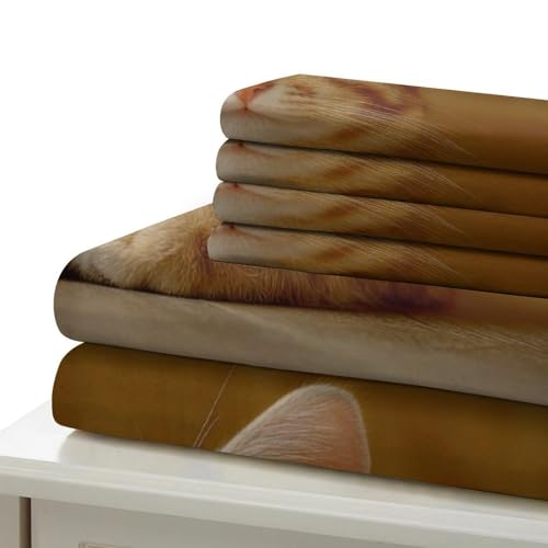 Linge de lit chat housse de couette microfine imprimée 3D - 7