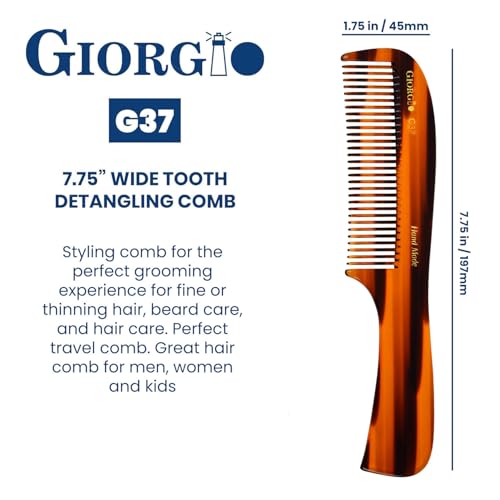 Peine Giorgio G37 grande de dientes gruesos para cabello grueso miniatura 3