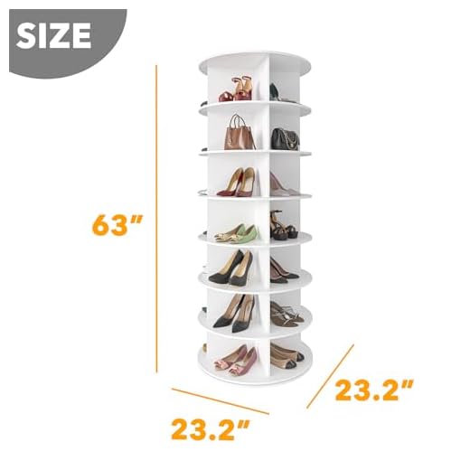 7-Tier Rotating Shoe Rack Storage Tower